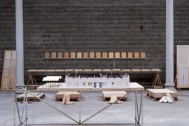 Maquette du Magasin Électrique à l'intérieur du chantier