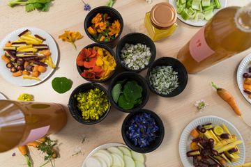 Sélection d'aliments à gouter pendant le programme